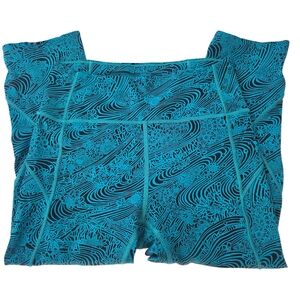 Lululemon In Movement Crop Leggings Womens 6 Everlux 19 Kitakami Green Black